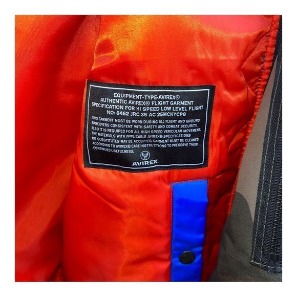 Men’s Avirex puffer bomber flight jacket LG - Picture 6 of 7